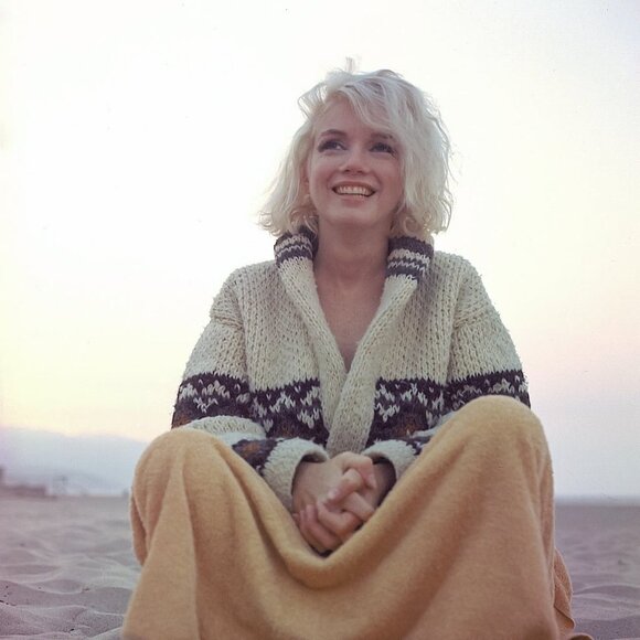 New The Marilyn Monroe 1962 Luxury Chunky Hand Knit Lambswool Wool Cardigan XL - Picture 15 of 15